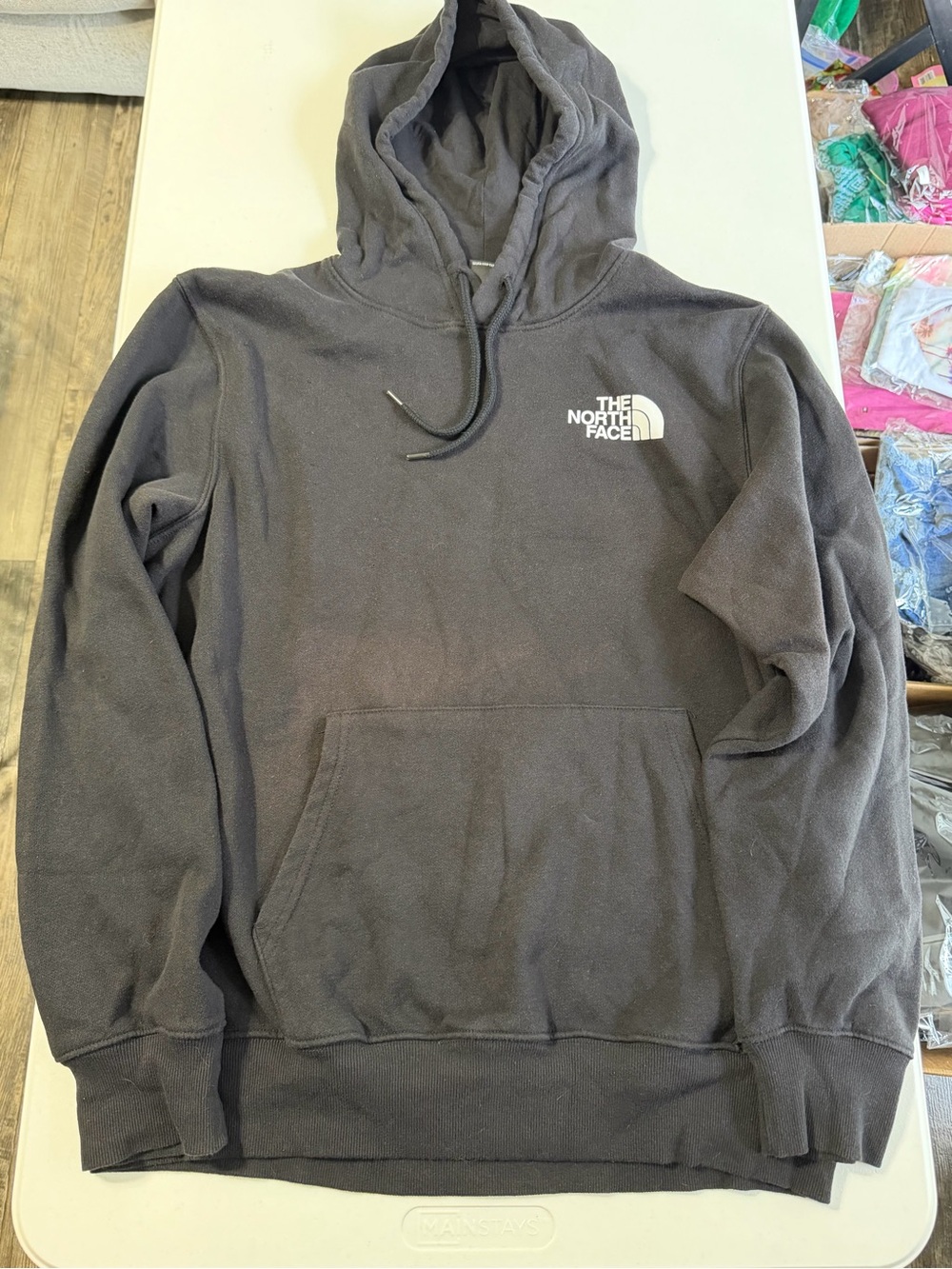 The North Face "Never Stop Exploring" Graphic Hoodie size L